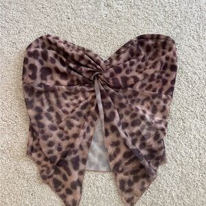 SHEIN Leopard Print Strapless Tank Top